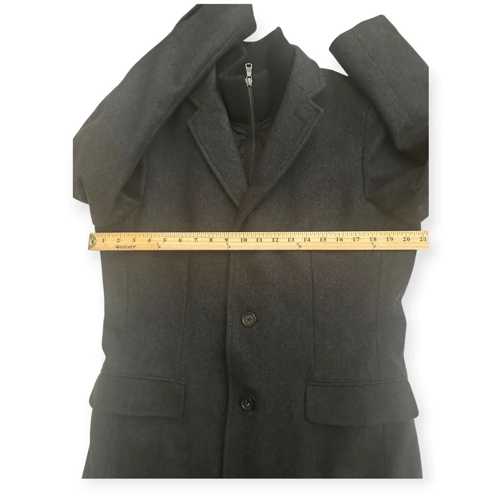 Banana Republic Winter Wool Blend Coat Charcoal Grey Medium Mens